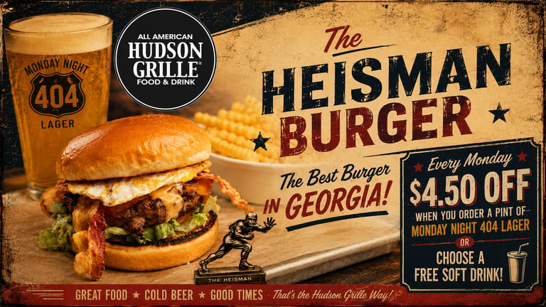 Burger Monday: Free Soft Drink or $4.50 Off