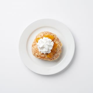 Peaches & Creme Burlee Donut