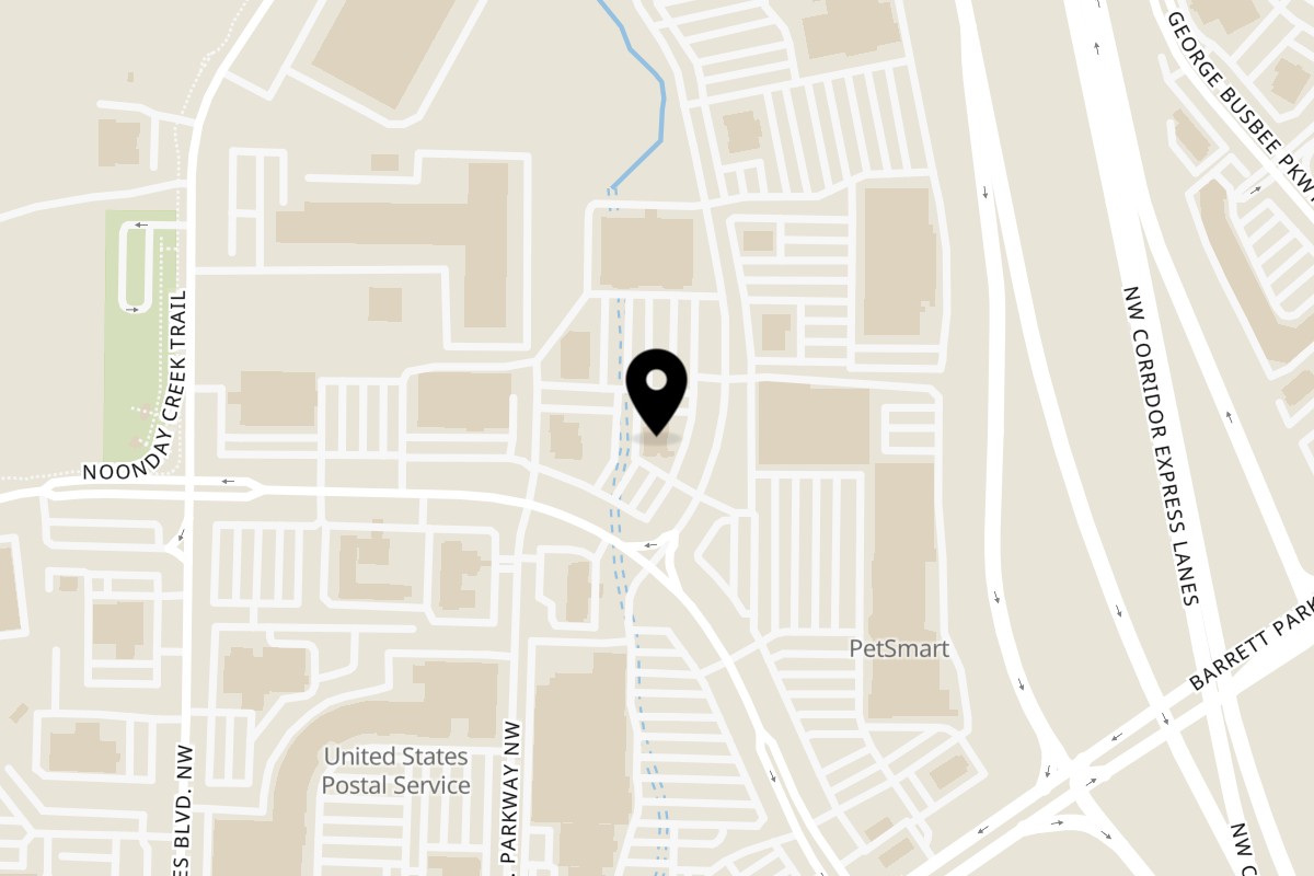 Map showing the location of Hudson Grille Kennesaw on 2500 Cobb Pl Ln NW in Kennesaw